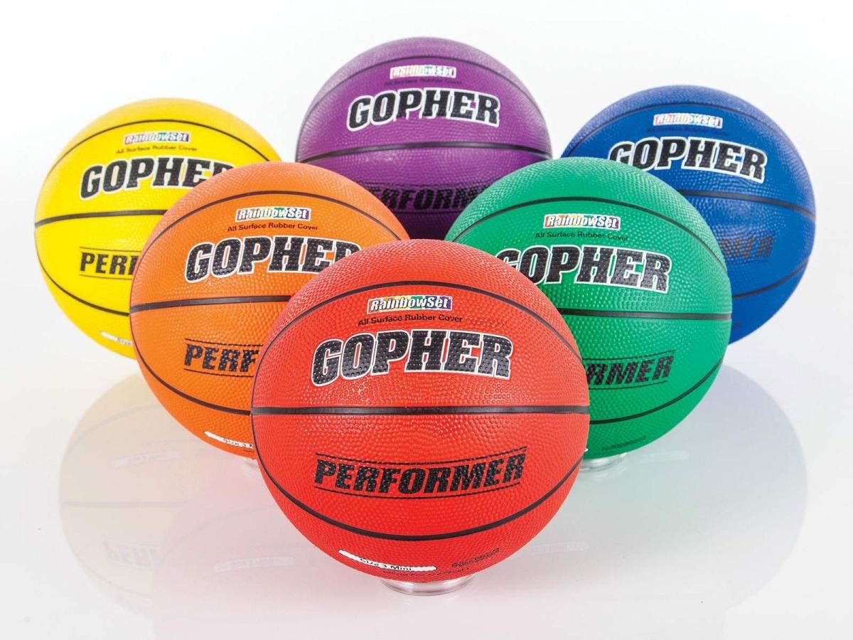 Gopher Performer Rainbow Rubber Basketballs | Basketballs Basketball Basketballs